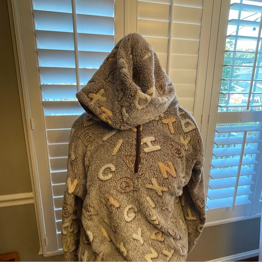 Cozy Gray Alphabet Sweater teacher - Picture 3 of 5